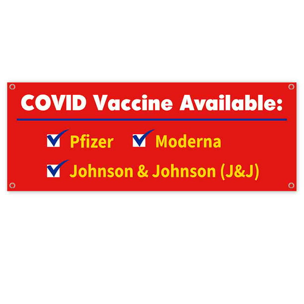 Heavy-Duty Vinyl Single-Sided with Metal Grommets Vaccines 13 oz Banner Non-Fabric 